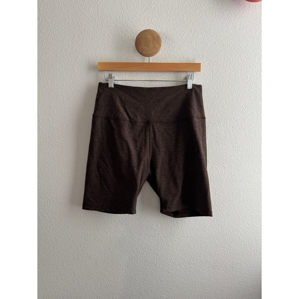 Beyond Yoga Brown Spacedye High Waisted Biker Shorts